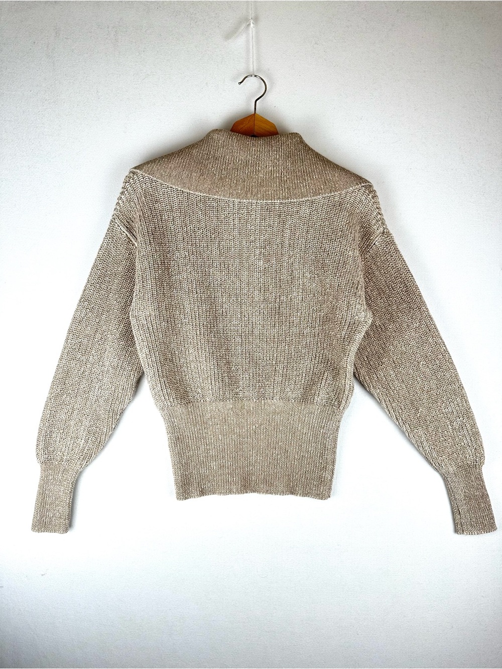 Varley Audrey Knit Polo Sweater Chunky Henley Cotton - Picture 4 of 10